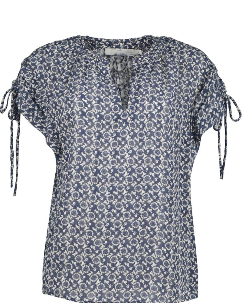 Front of a size L Luna Blouse in Navy in Navy by bishop + young. | dia_product_style_image_id:333404
